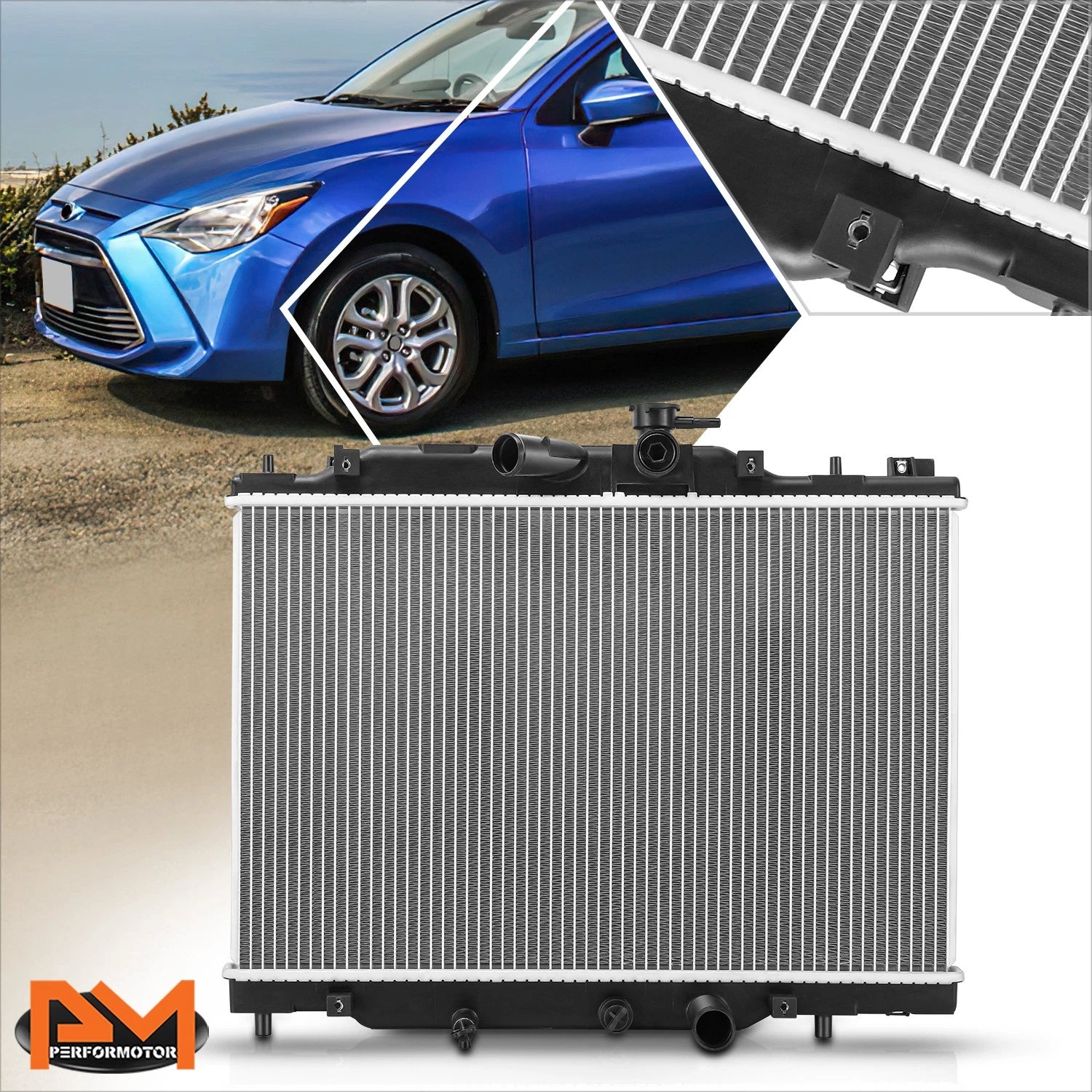 Aluminum Core Radiator DPI-13579 for Mazda CX-3, Toyota Yaris/Scion iA (2016–2021)