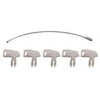 5PCS Battery Disconnect Key for Komatsu Heavy Equipment (K2C166)