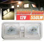 Interior Double Dome Ceiling Light for RV Boat Camper Trailer 12V 48LED