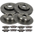 Set of 2 Ceramic Brake Rotors and Pads for Jeep Grand Cherokee (2011–2018)