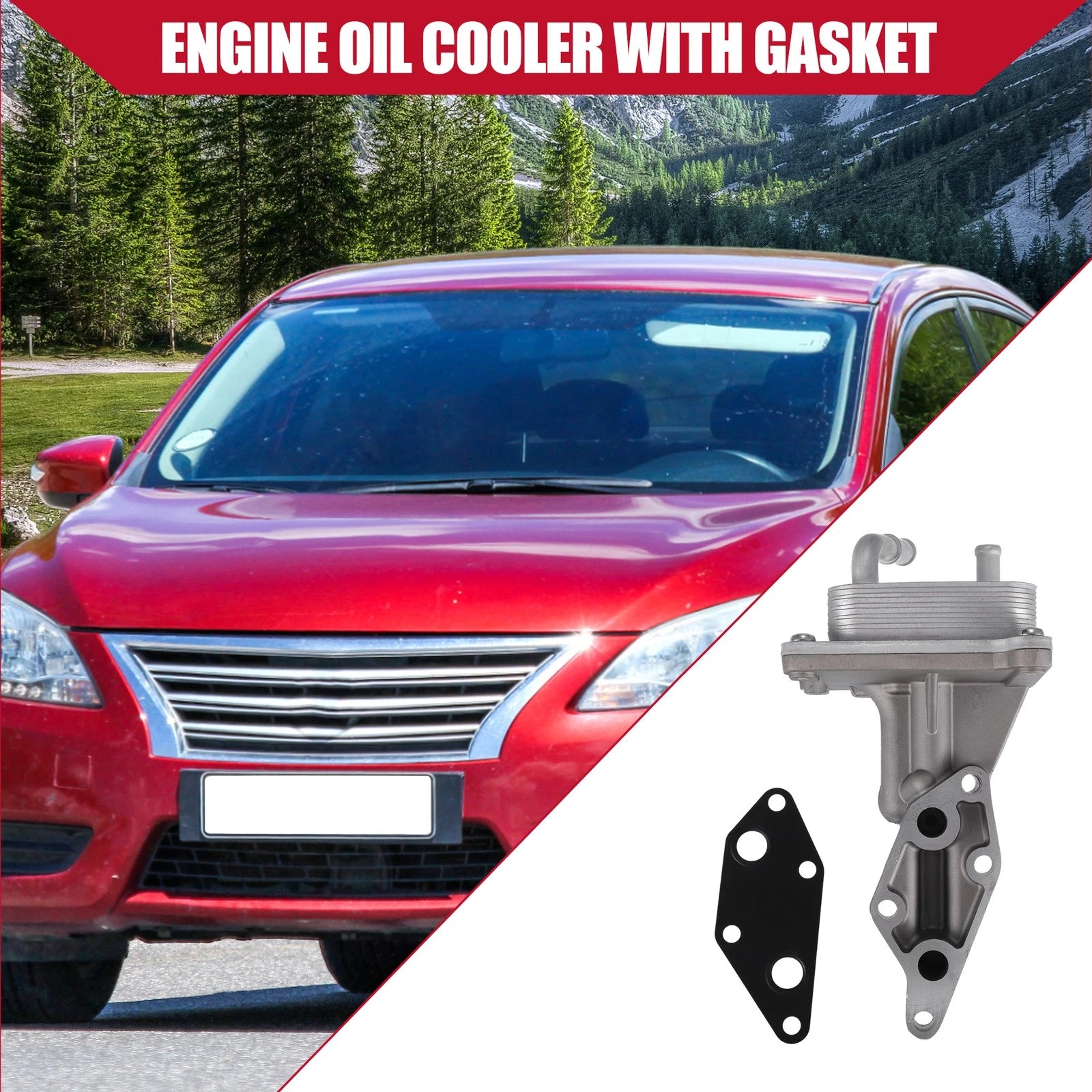 Set of 1 Engine Oil Cooler for Nissan Altima Rogue Sentra 