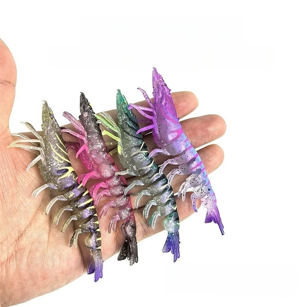 Soft TPE Shrimp Lure 9.5cm with Ballast Weight for Realistic Swim Action