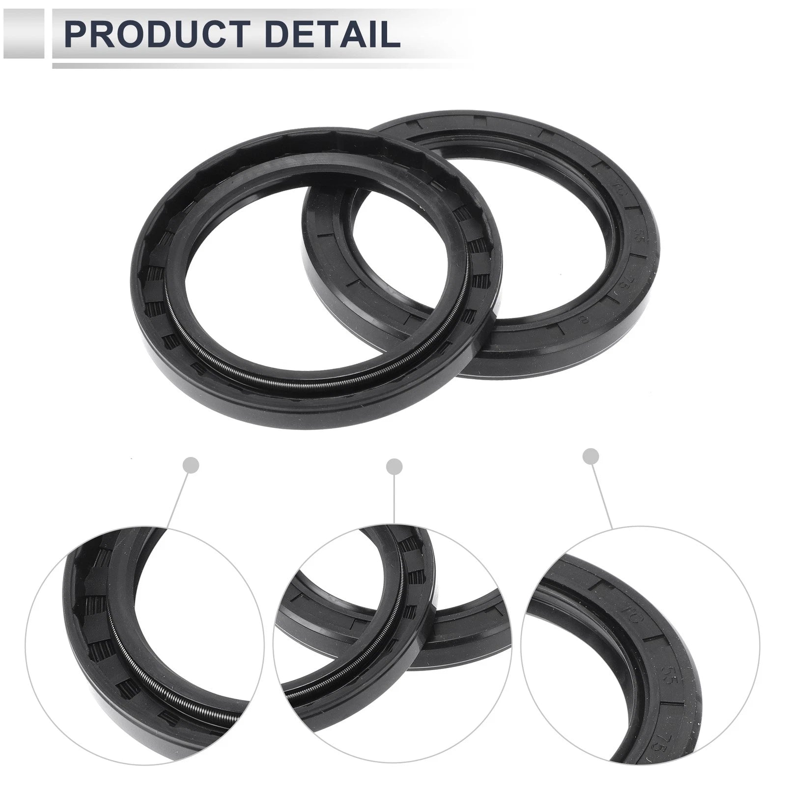 Set of 5 Oil Seal Rotary Shaft Seal Nitrile Rubber 55x75x8mm