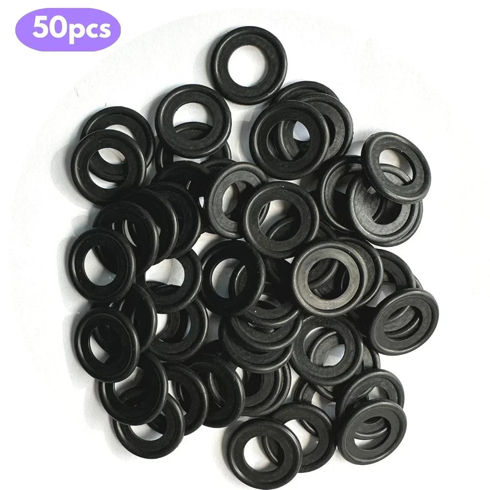 M12 Rubber Oil Drain Plug Gasket Washer 50x for Chevy Cadillac
