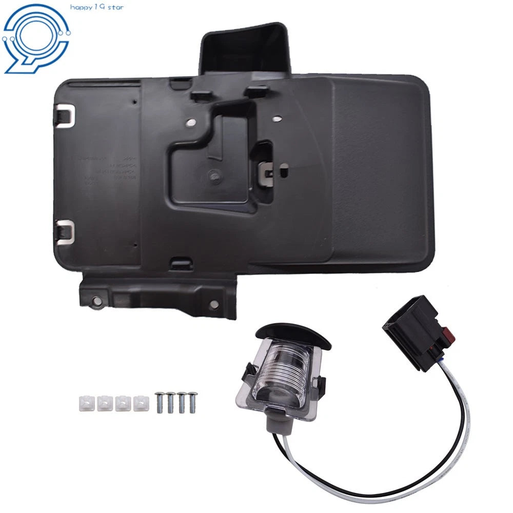 License Plate Mounting Holder with Light for Jeep Wrangler JK (2007–2017)