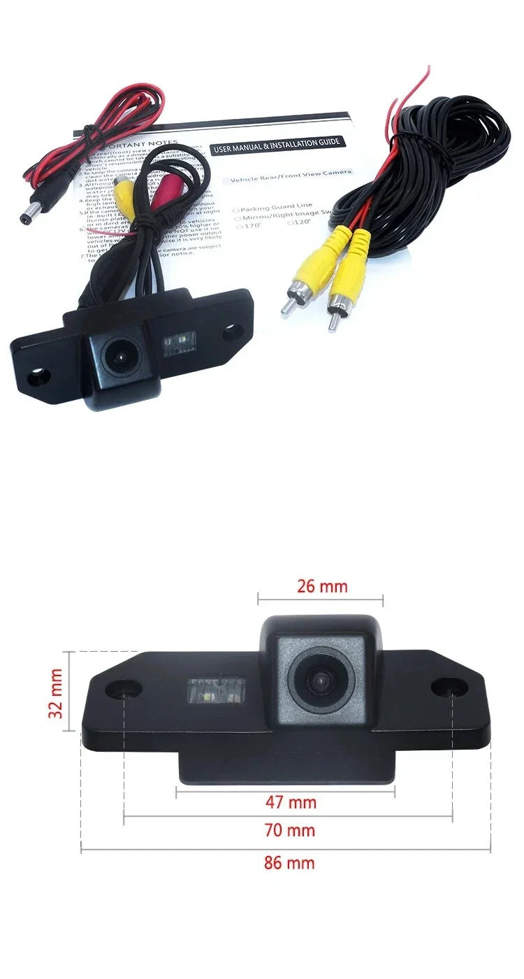 LED License Bracket Light Reverse Camera for Ford Focus C-Max (2003–2007)