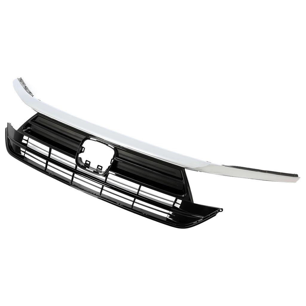 Front Upper Grille Assembly for Honda Odyssey (2021-2023) Chrome Black