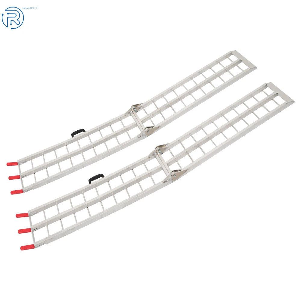 2X 7.5' Aluminum Folding Loading Ramps for ATV UTV Truck Motorcycle