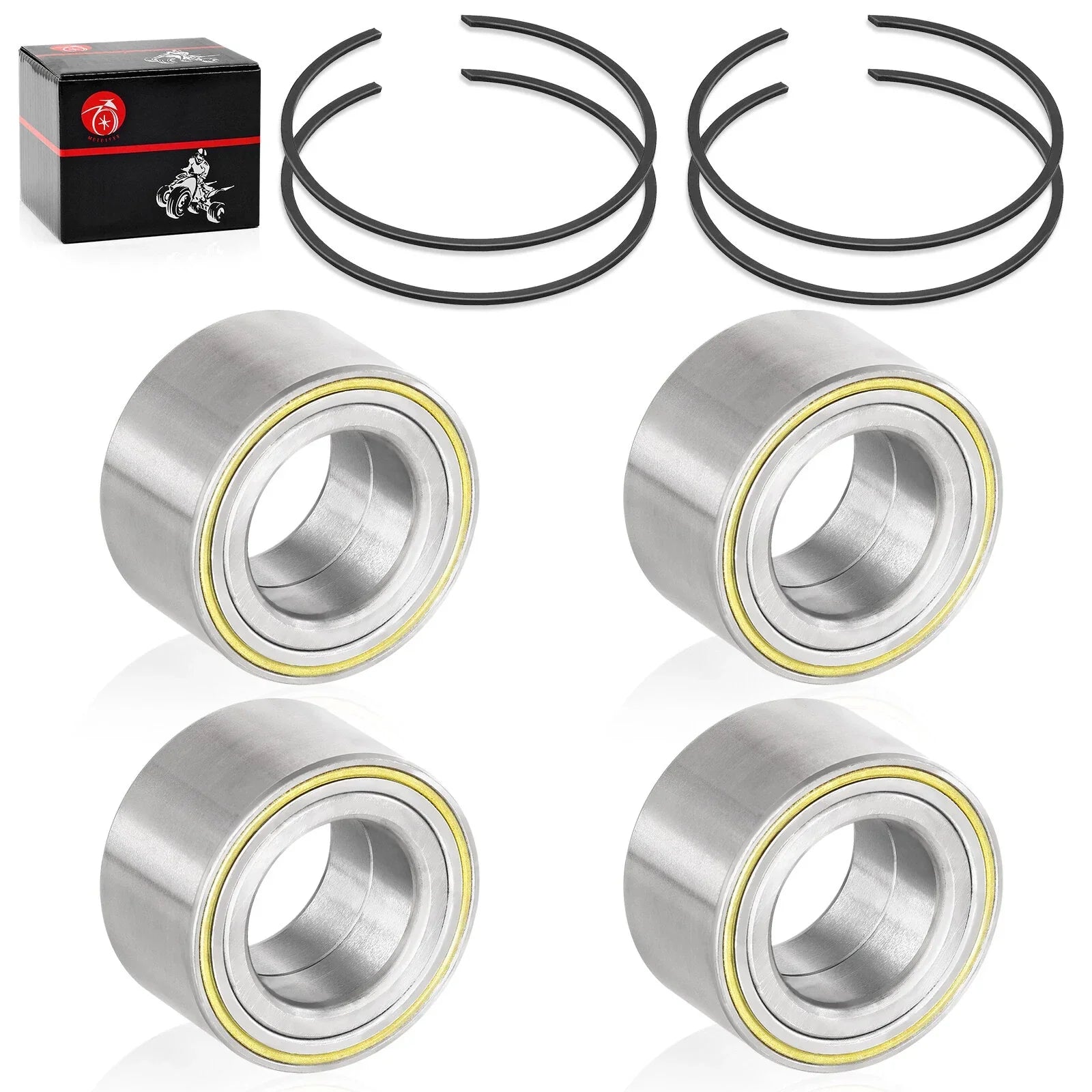 4 x Front & Rear Wheel Bearing & Circlip for Can-Am Maverick X3 MAX (2017–2023)