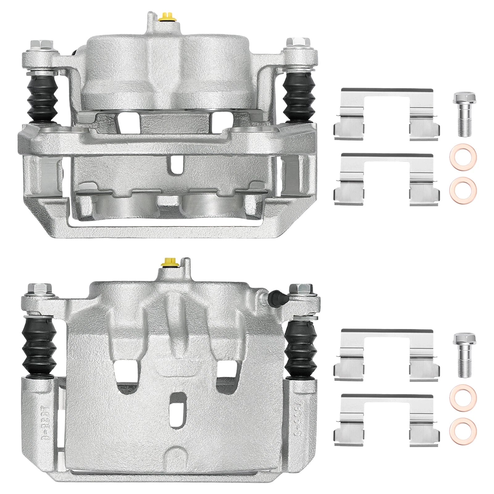 Pair Front Disc Brake Calipers with Brackets for Honda Pilot (2009–2015)