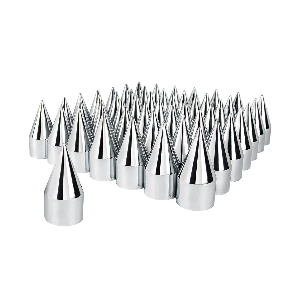 Chrome Spike Lug Nut Covers Push-On Set for Chevy Silverado (2000–2024)
