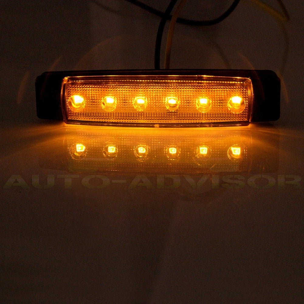 Set of 10 Waterproof Side Marker Turn Signal Lights for Truck Trailer