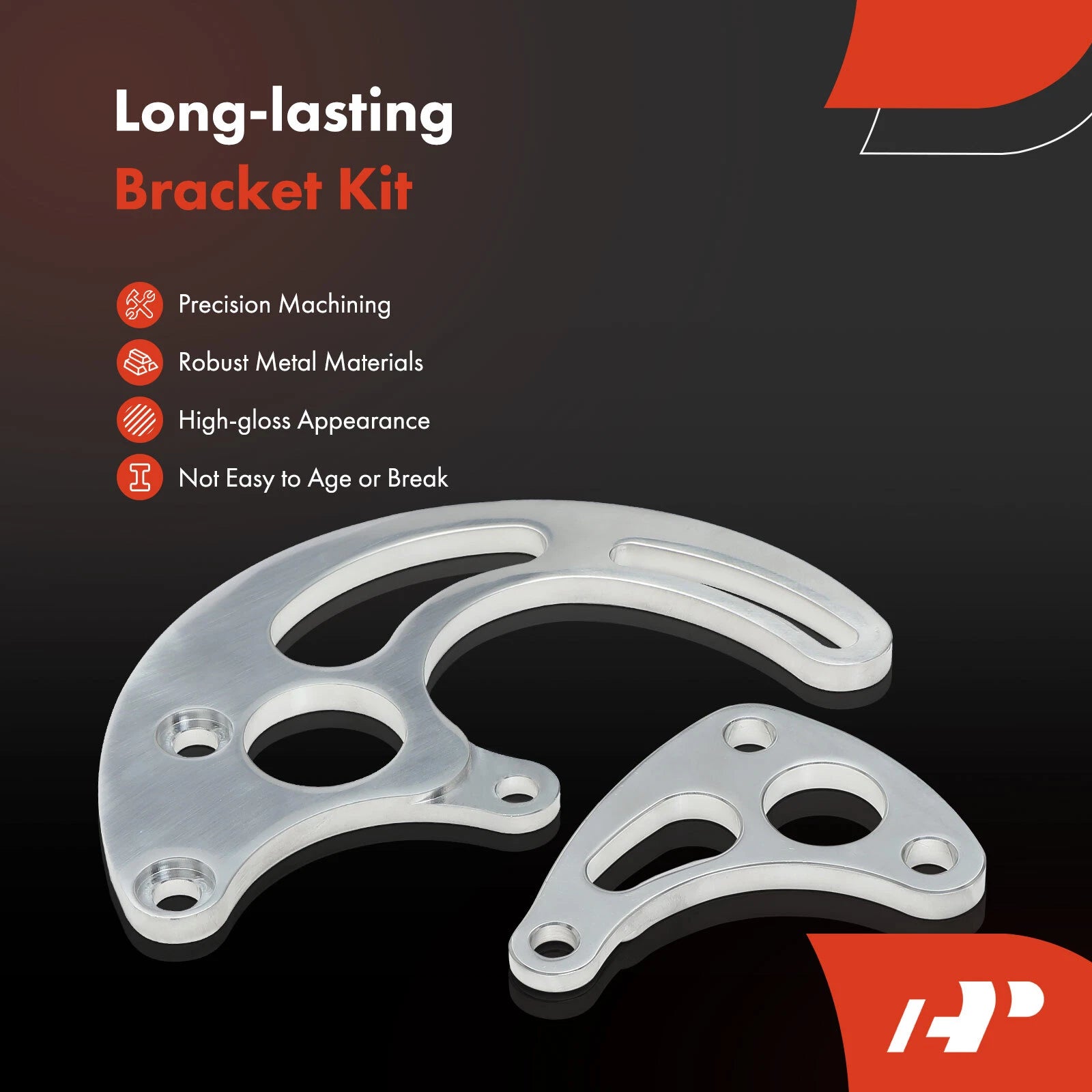 6X Aluminum Polished Power Steering Pump Bracket Kit for Chevy BB