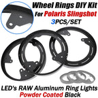 LED Wheel Rings DIY Kit for Polaris Slingshot (2015–2023) - Raw Aluminum