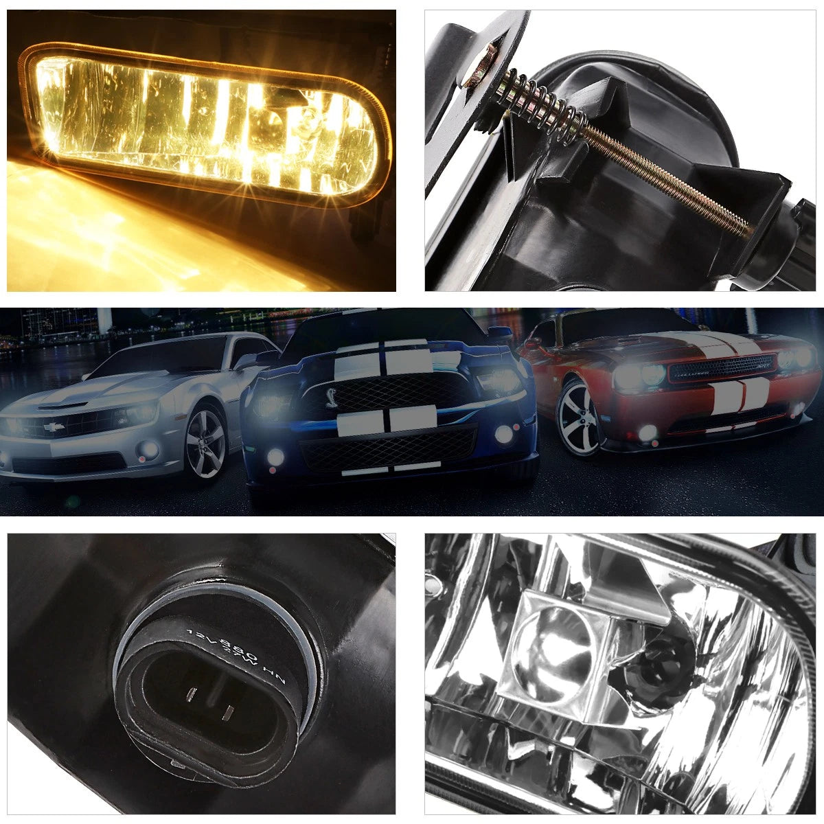 Clear Lens Bumper Fog Light Set for Cadillac Escalade (2002–2006)