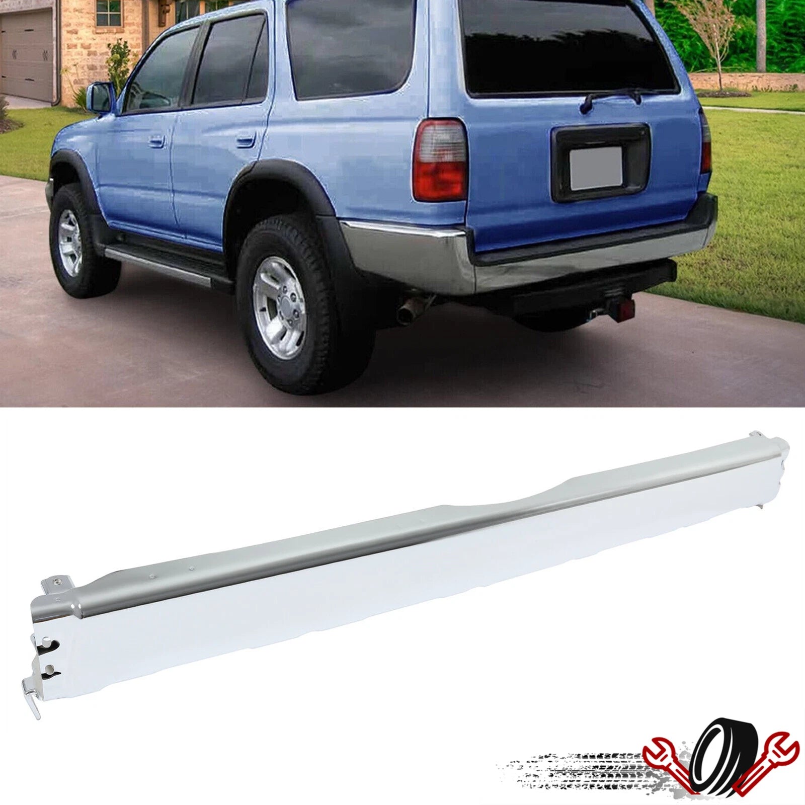 Chrome Steel Step Bumper Face Bar for Toyota 4Runner (1996–1998)