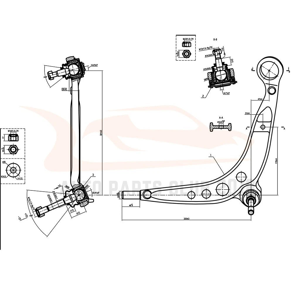 2X Front Control Arm & Ball Joints for BMW 318i 318ti 323i 325is