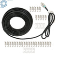 80FT Heat Tape Roof De-Icing Cable Kit with Aluminum Clip Hook