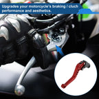 Adjustable Short Brake Clutch Lever Set for Honda Fury/VTX1300CX (2009–2018) Red