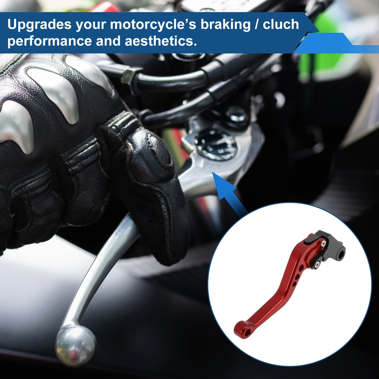 Adjustable Short Brake Clutch Lever Set for Honda Fury/VTX1300CX (2009–2018) Red