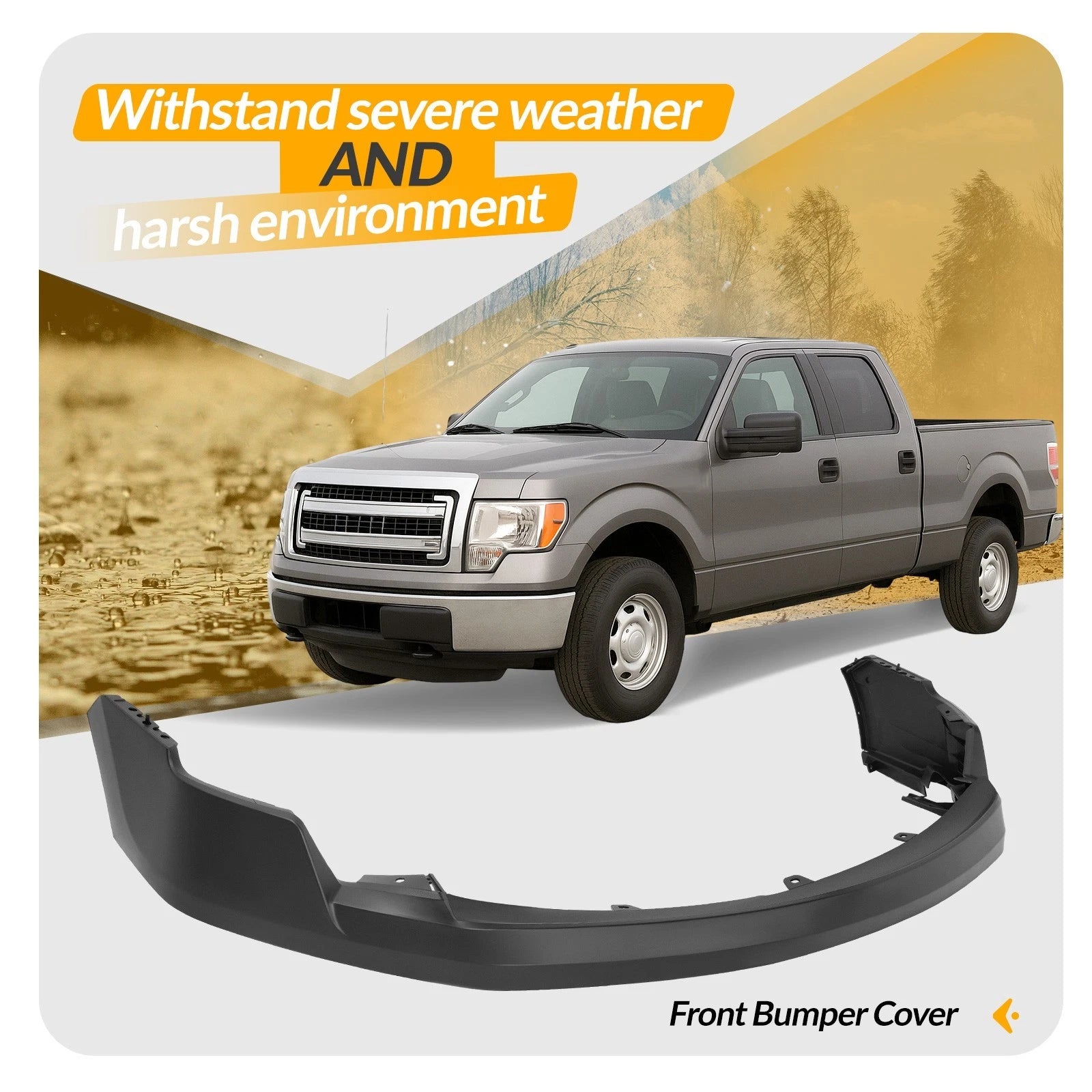 Front Bumper Upper Cover for Ford F150 (2009–2014) Black