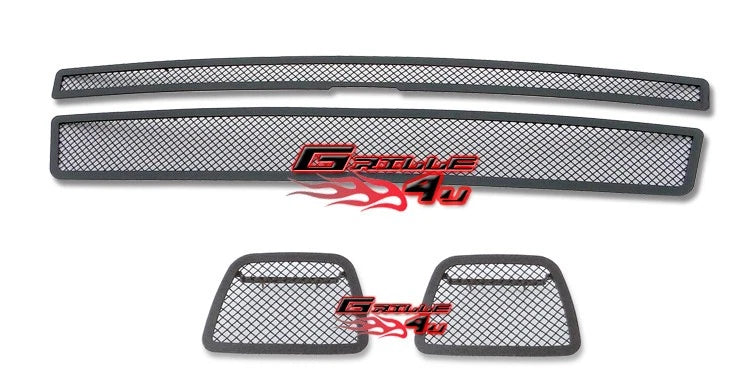 Black Mesh Grille Combo for Chevy Tahoe/Suburban/Avalanche (2007-2014)