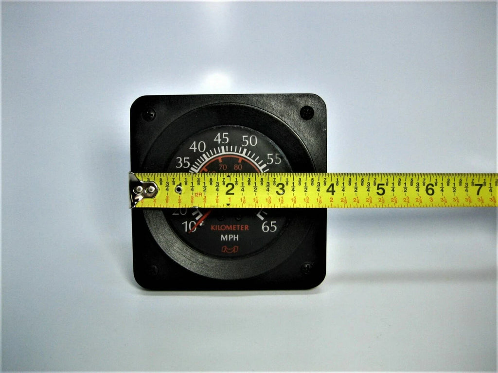Medallion A-4522 Square 4" Black Face 0-65 MPH Gauge for