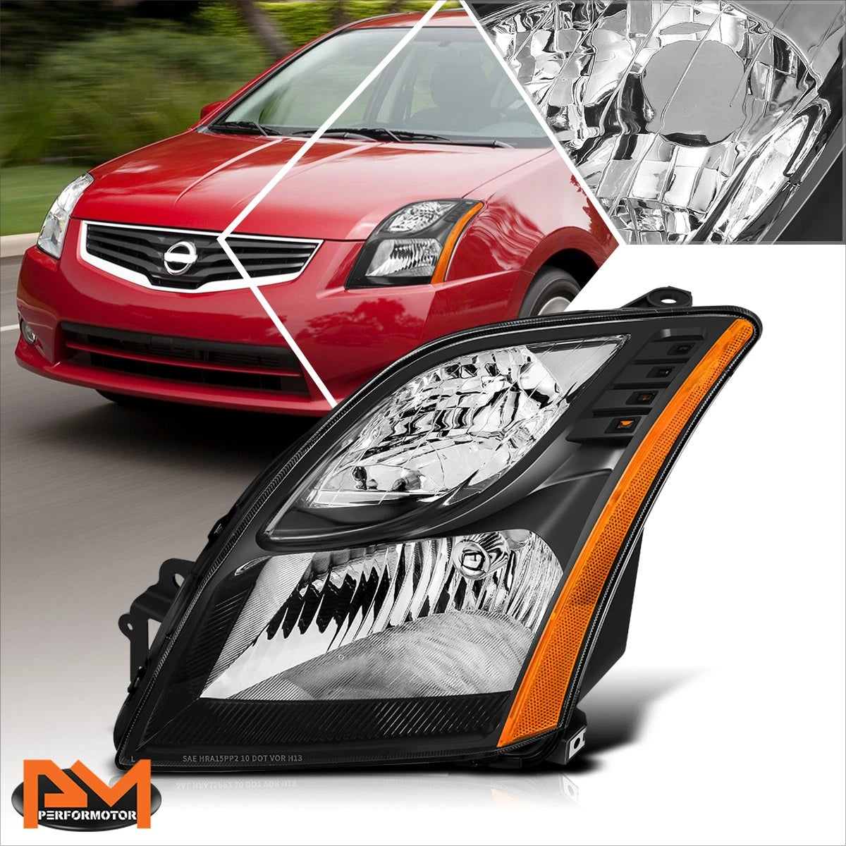 Left Side Headlight Lamp for Nissan Sentra SR SE-R Spec V (2010–2012)