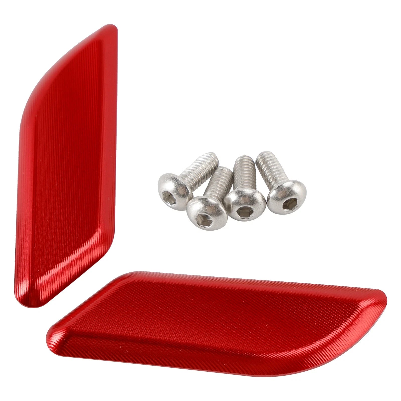 Billet Red Mirror Block Off Plates for Ducati 959 1299 Panigale (2015–2019)