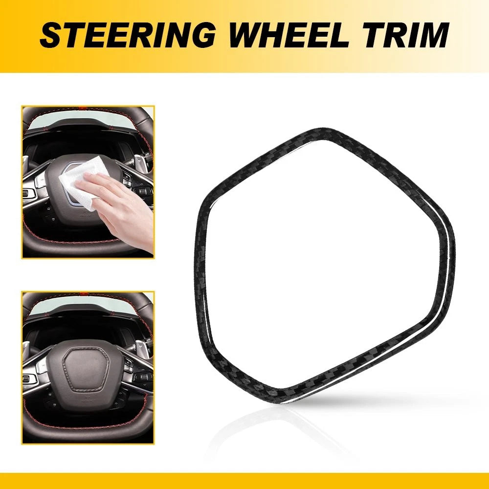 Steering Wheel Center Frame Cover Trim ABS for Chevy Corvette C8 (2020–2025)