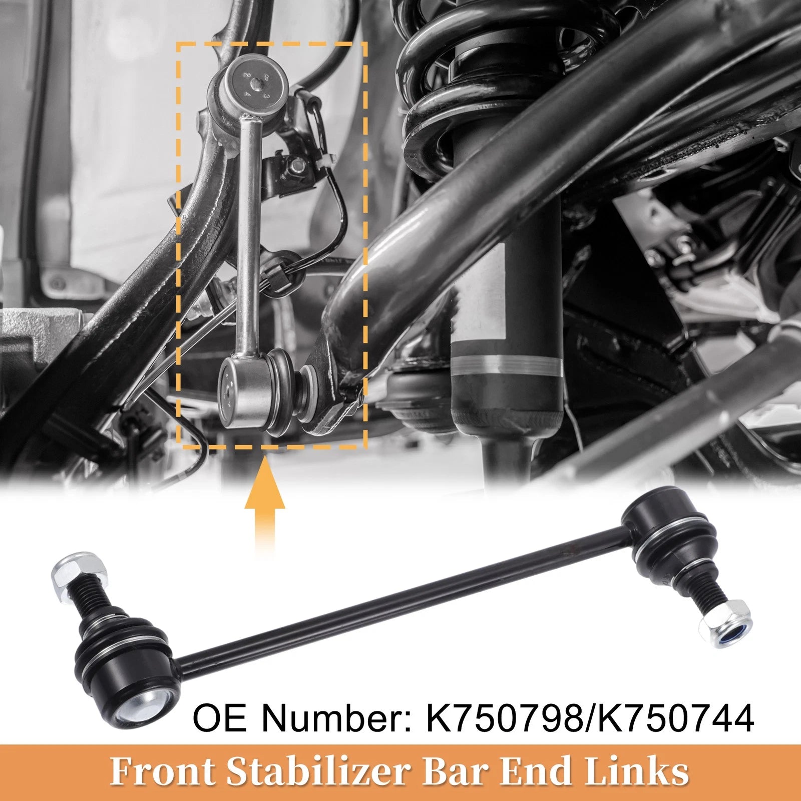 Set of 4 Stabilizer Sway Bar Link Kit for Ford Edge (No.K750798/K750744)