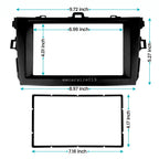 2 DIN Radio Stereo Install Mount Housing Dash Kit for Toyota Corolla (2009–2013)