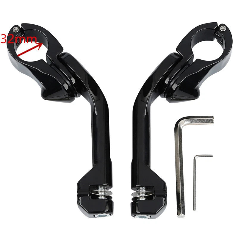 1-1/4" Long Angled Adjustable Highway Pegs for Harley Touring