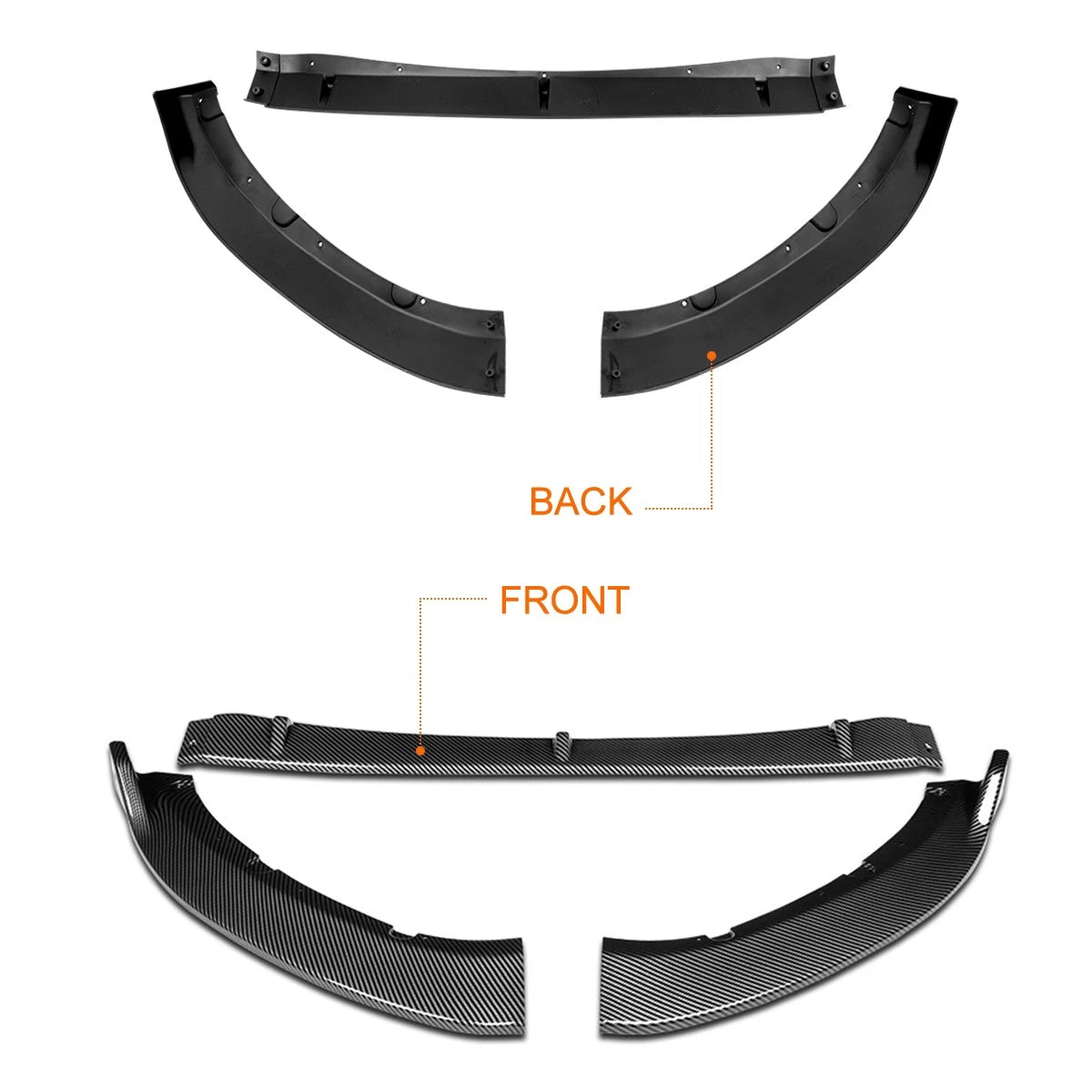 MP-Style Carbon Look Front Bumper Spoiler Lip for Mazda MX-5 Miata (2016–2024)
