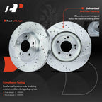 Front Drilled Rotors for Mitsubishi Outlander Lancer Jeep Compass