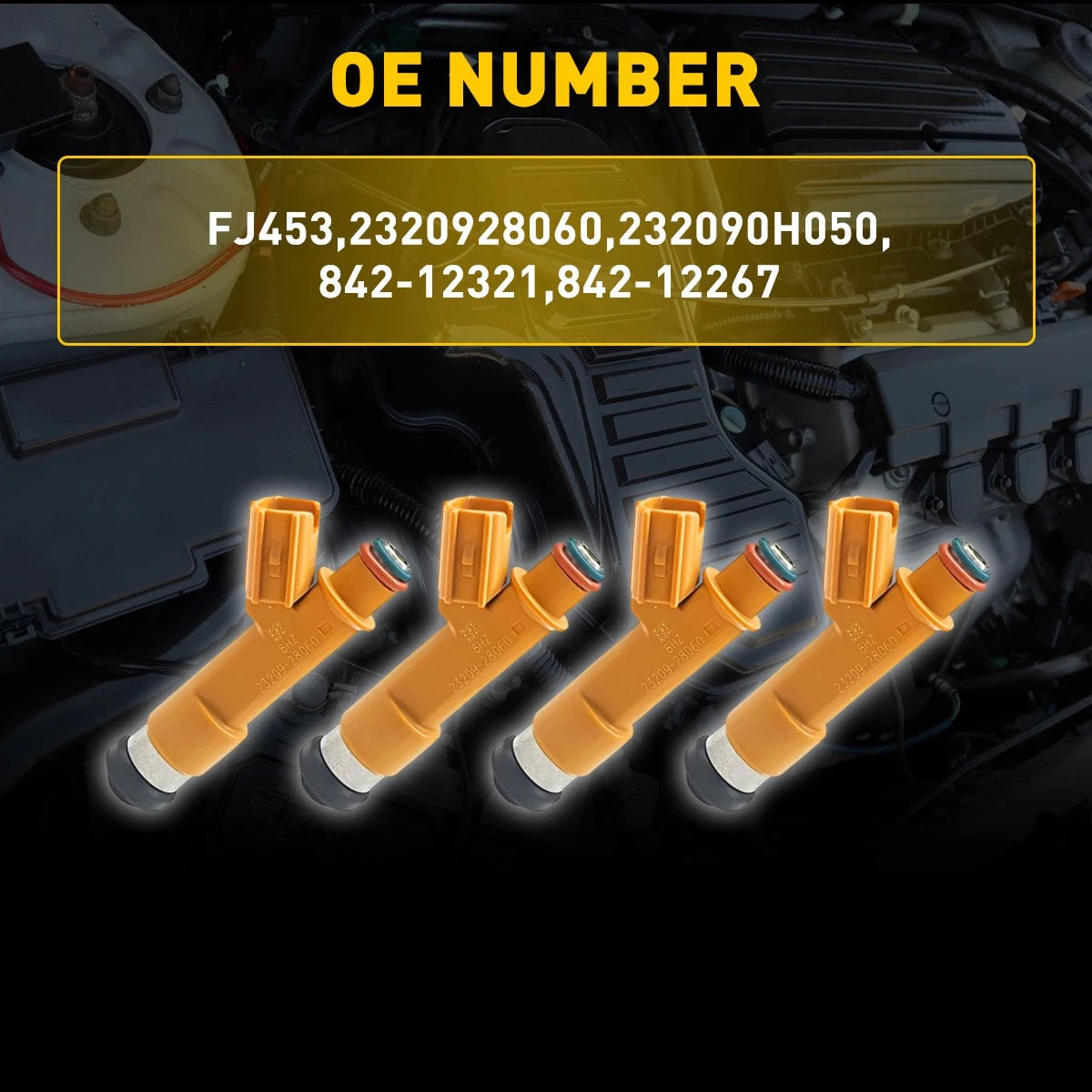 4X Fuel Injectors for Toyota Camry Lexus HS250h (2003–2012)