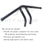 1" Whiskey Handlebars for Harley Sportster Dyna Chopper Bobber