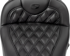 SADDLEMEN Roadsofa Seat for Harley FL (without Backrest, Lattice Stitch, Carbon Fiber)