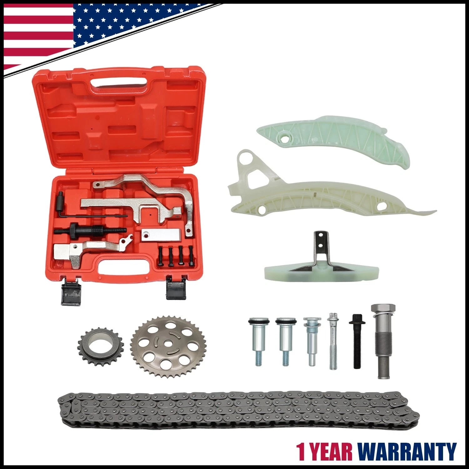 Timing Chain Kit with Locking Tool for MINI Cooper S R56 R55 N14 N12 N14B16 (1.6L)