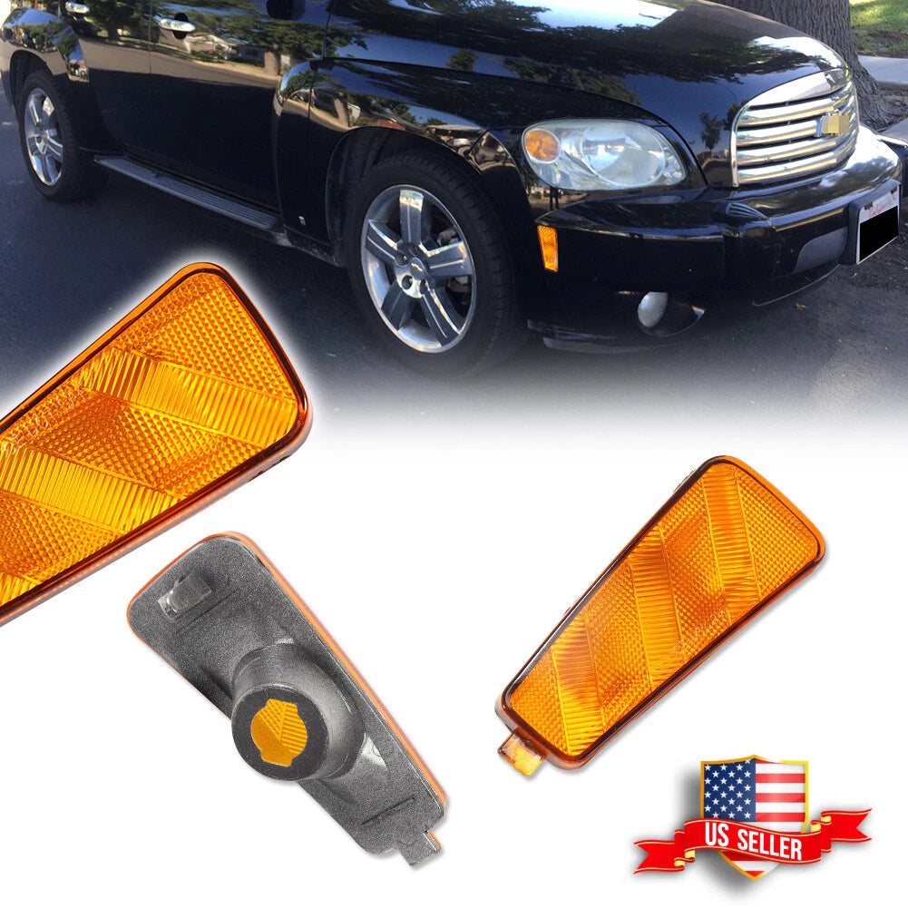 OE-Style Amber Lens Front Bumper Side Marker Lights for Chevrolet HHR (2006–2011)