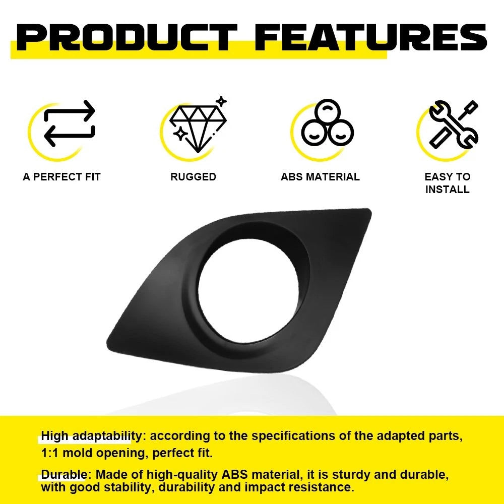 Pair Fog Light Bezels for Toyota Corolla (2014–2016)