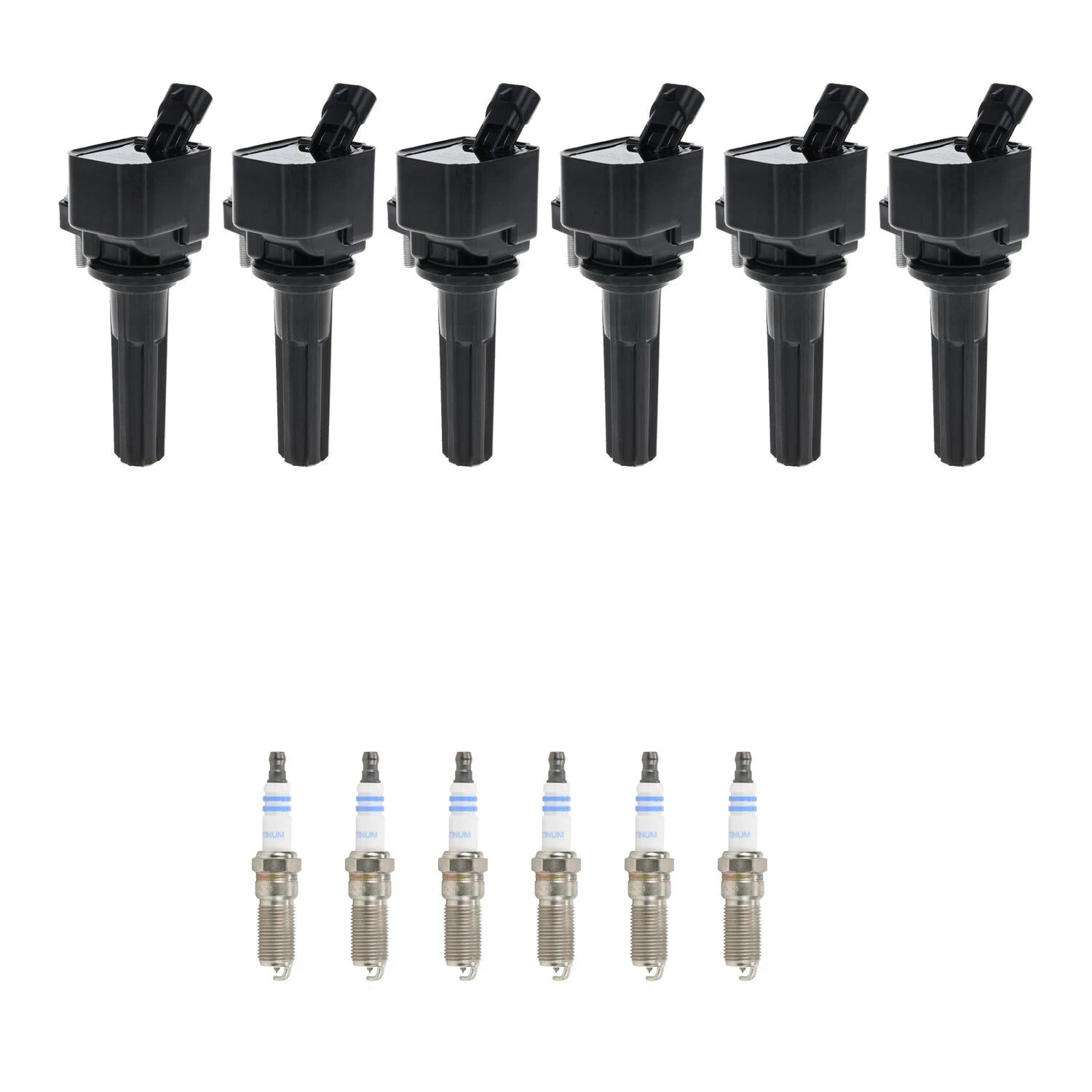 Set of 6 Ignition Coils & Spark Plugs for GMC Envoy, Trailblazer (2002–2009)