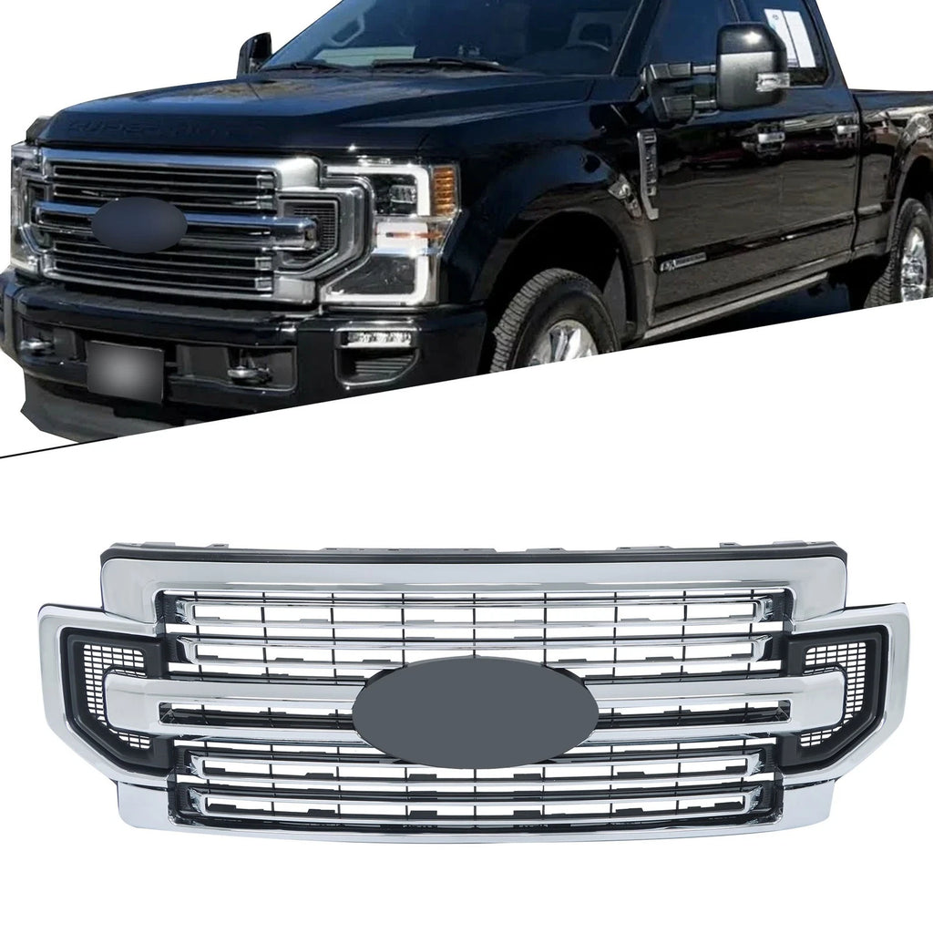 Chrome Front Grille for Ford F250 F350 (2020–2022) Super Duty