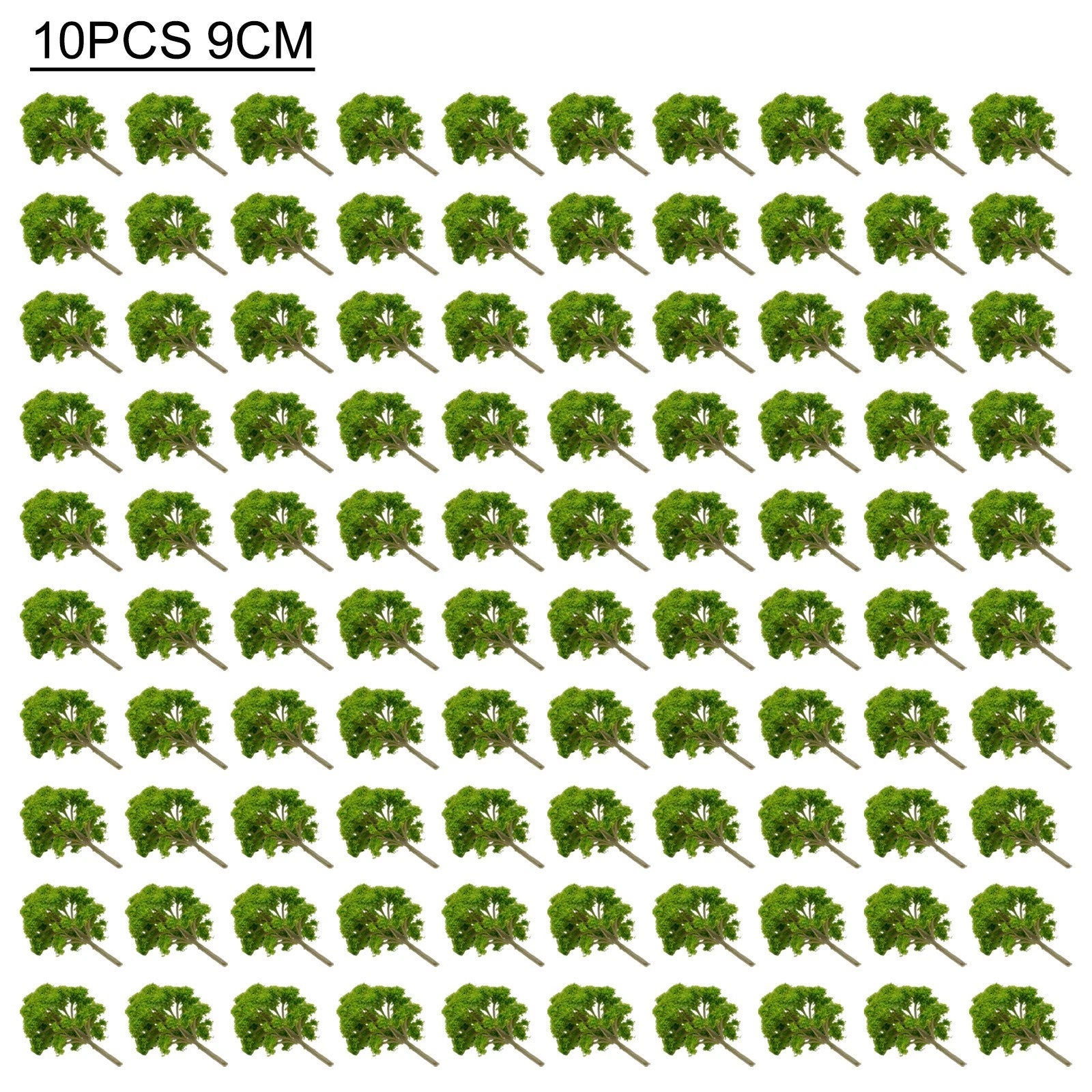 Set of 10 HO Scale Model Trees for Train Railroad Layout Diorama Scenery