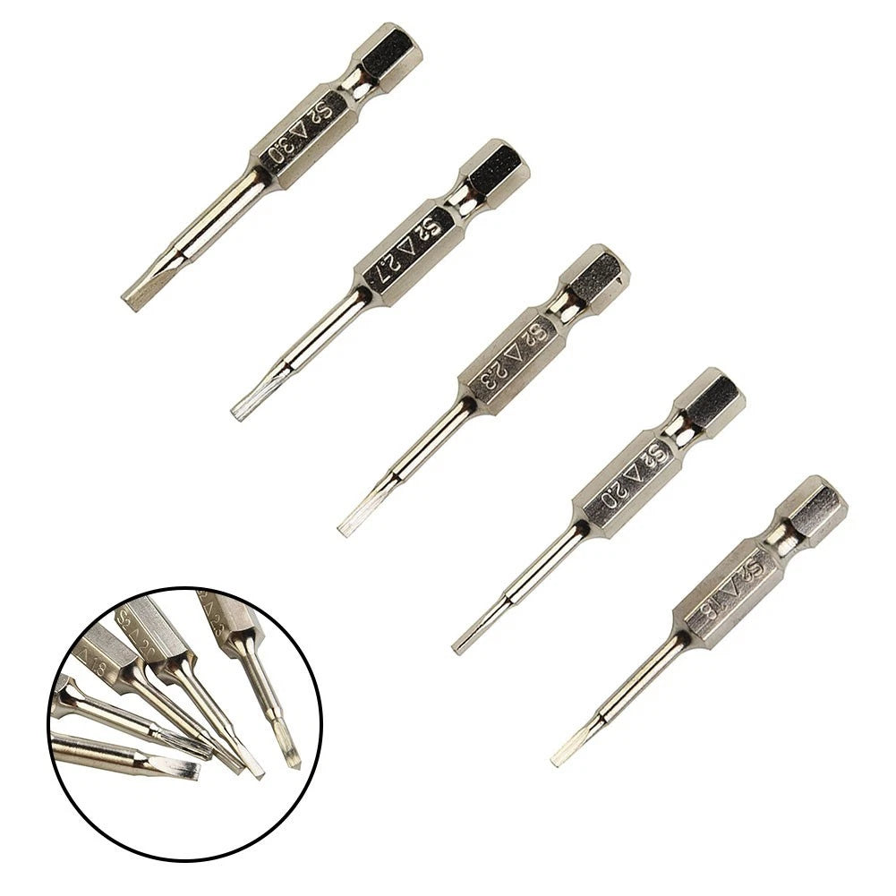 5 Pcs Magnetic Triangle Head Screwdriver Bits 1/4" Hex Shank 50mm