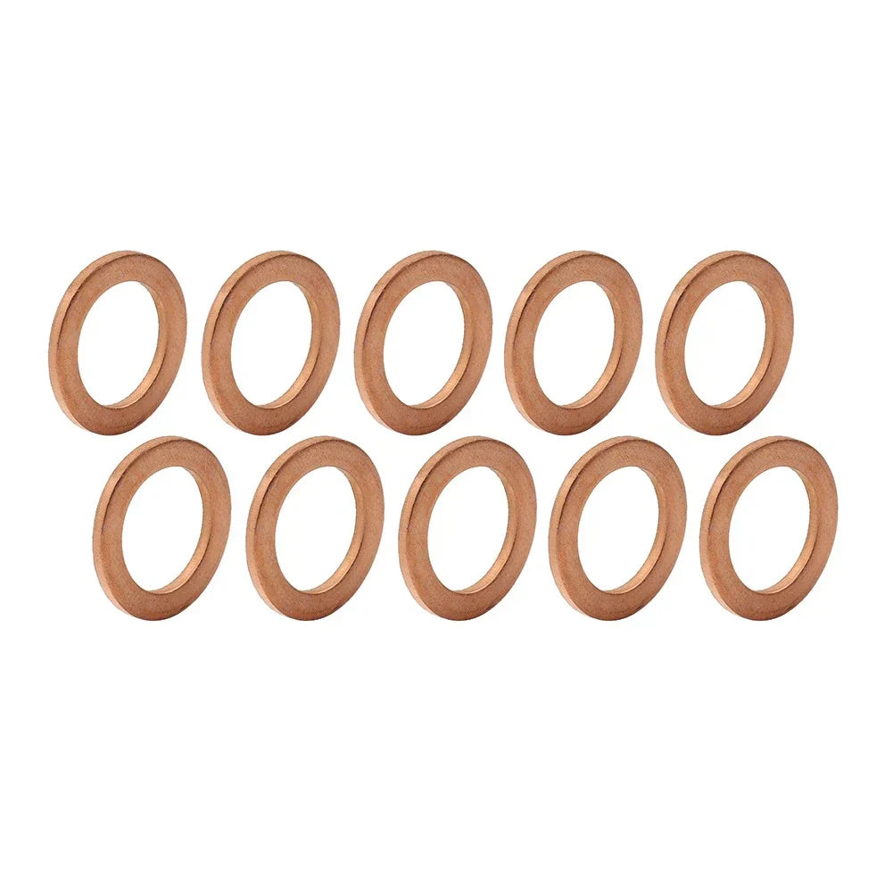 10 x M12*1.5 Copper Oil Drain Plug Gasket Seal for Universal Applications