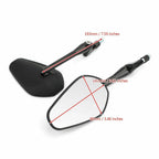 Pair M10 Rearview Mirrors for Motorcycle Universal (Custom Cruiser, Cafe Racer)
