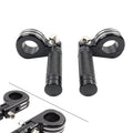 2X Black Chrome Engine Guard Bar Foot Pegs for Harley