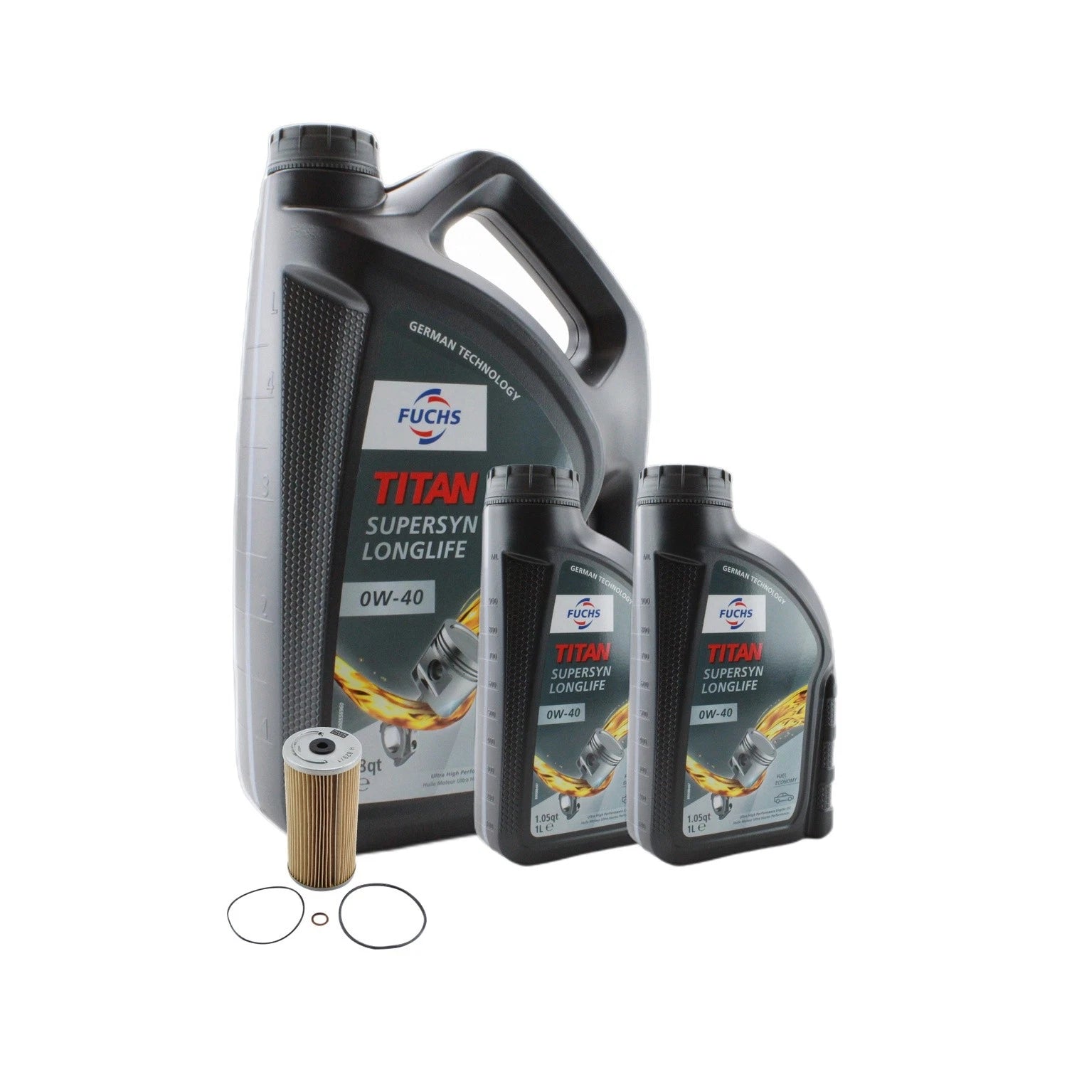 Engine Oil Change Kit for Mercedes-Benz R129 SL500 V8 (1990–2002) - 7L Fuchs TITAN SuperSyn LL 0W-40