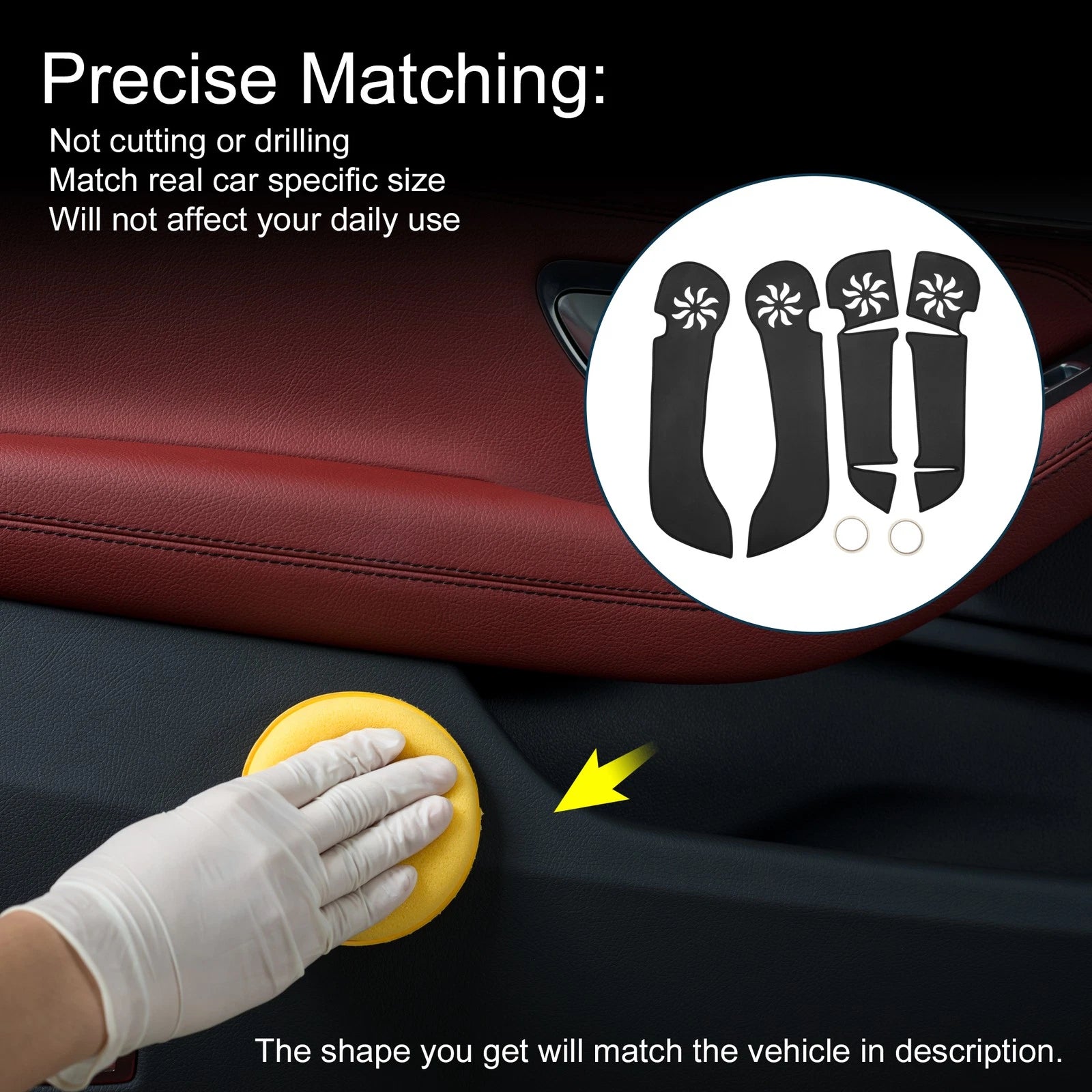 Set of 1 Car Door Anti Kick Pad Sticker Protector for Honda Odyssey (2004–2008)